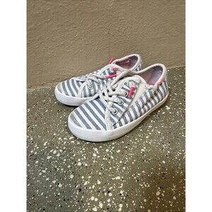 Keds Toddler Girl ‎ Kickstart Seasonal Toe Cap Jr. Sneaker Size 6M White Blue